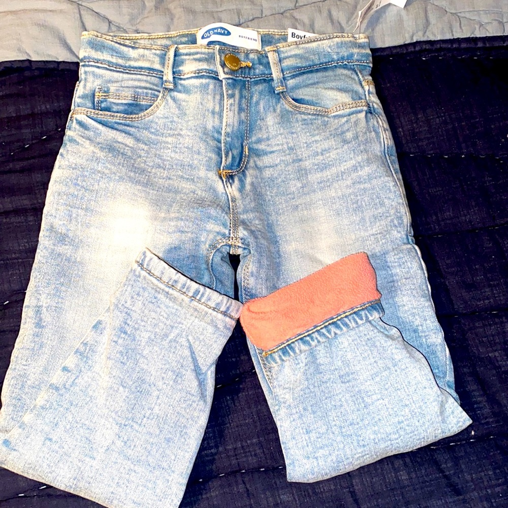 New toddler jeans with fleece lining